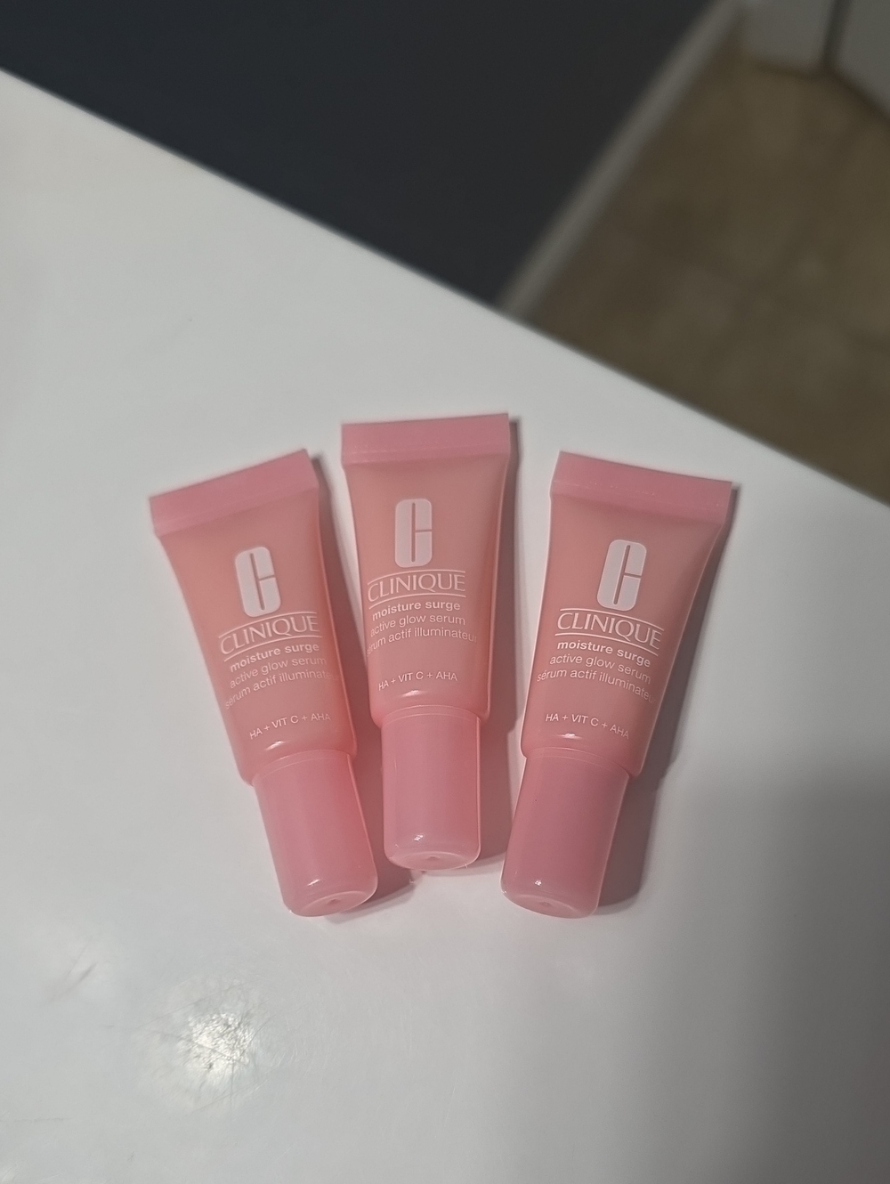 Clinique Pink Moisture Surge Active Glow Primer Trio